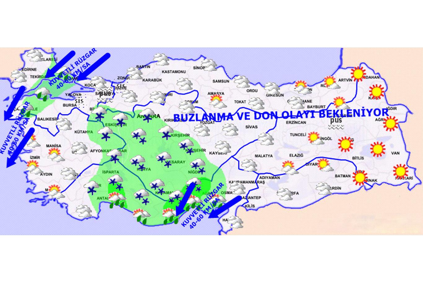 Türkiye genelinde hava durumu